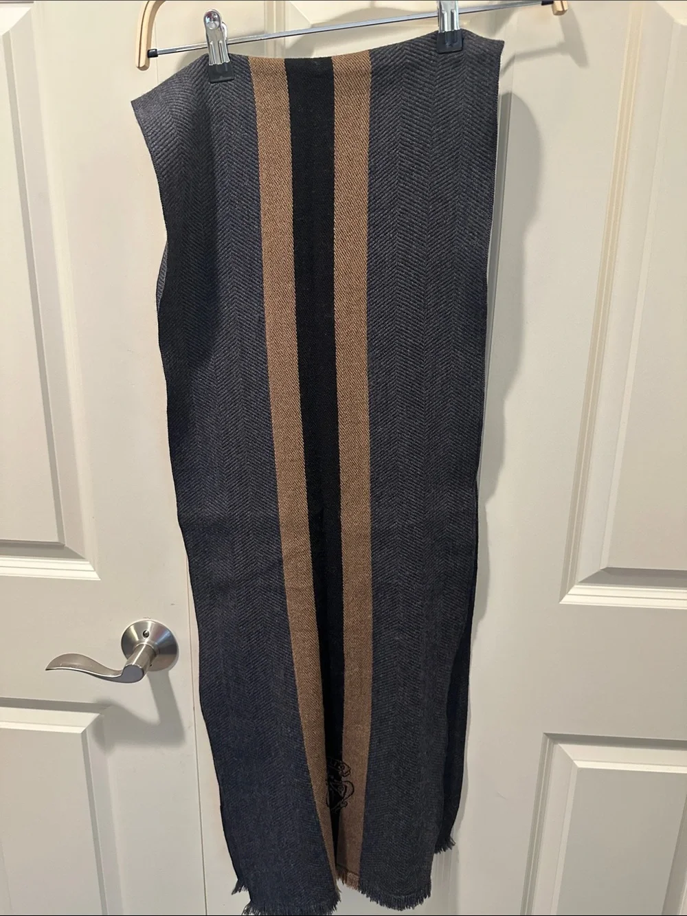 Gucci Black and Brown Striped Men's Scarf